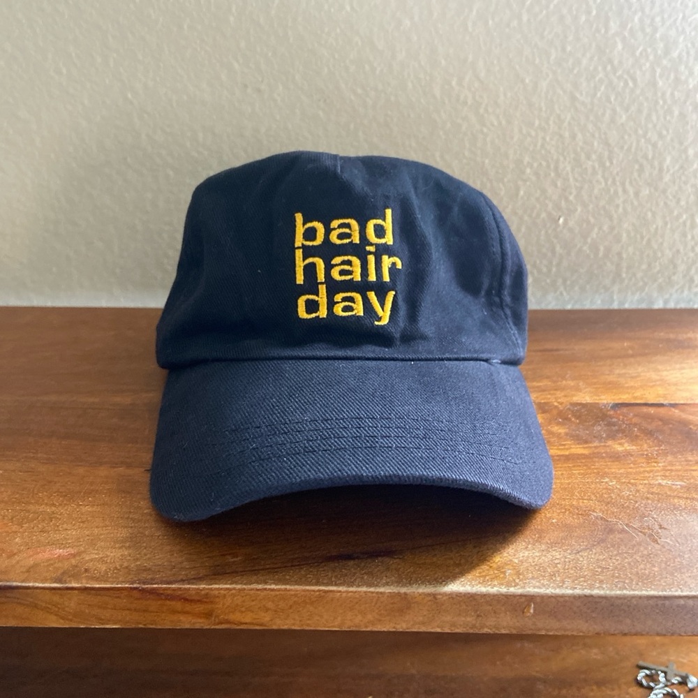 Cobra caps Black & yellow vintage"Bad Hair Day" hat